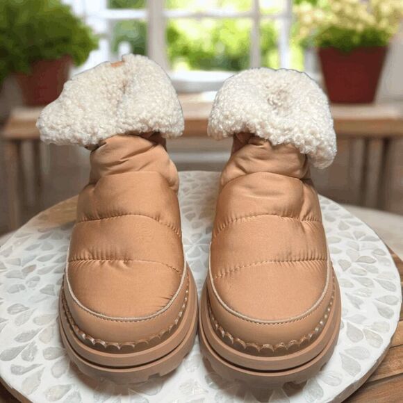 Sam Edelman Ozie Insulated Quilted Sherpa Fold‑Over Puffer Winter Boots Women’s - Picture 7 of 13